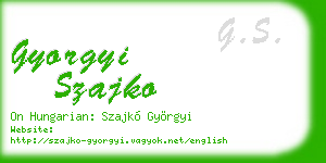 gyorgyi szajko business card