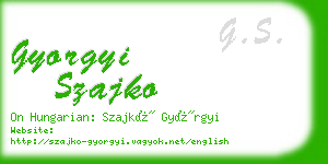 gyorgyi szajko business card